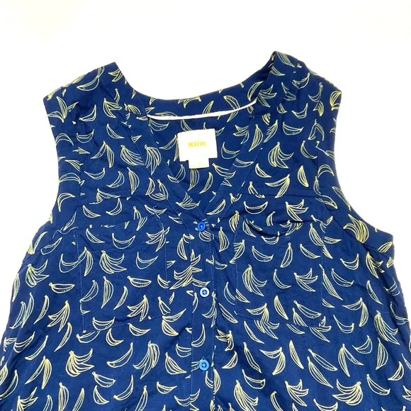 Anthropologie Maeve Sunseeker Banana Sleeveless Blouse - Picture 11 of 15